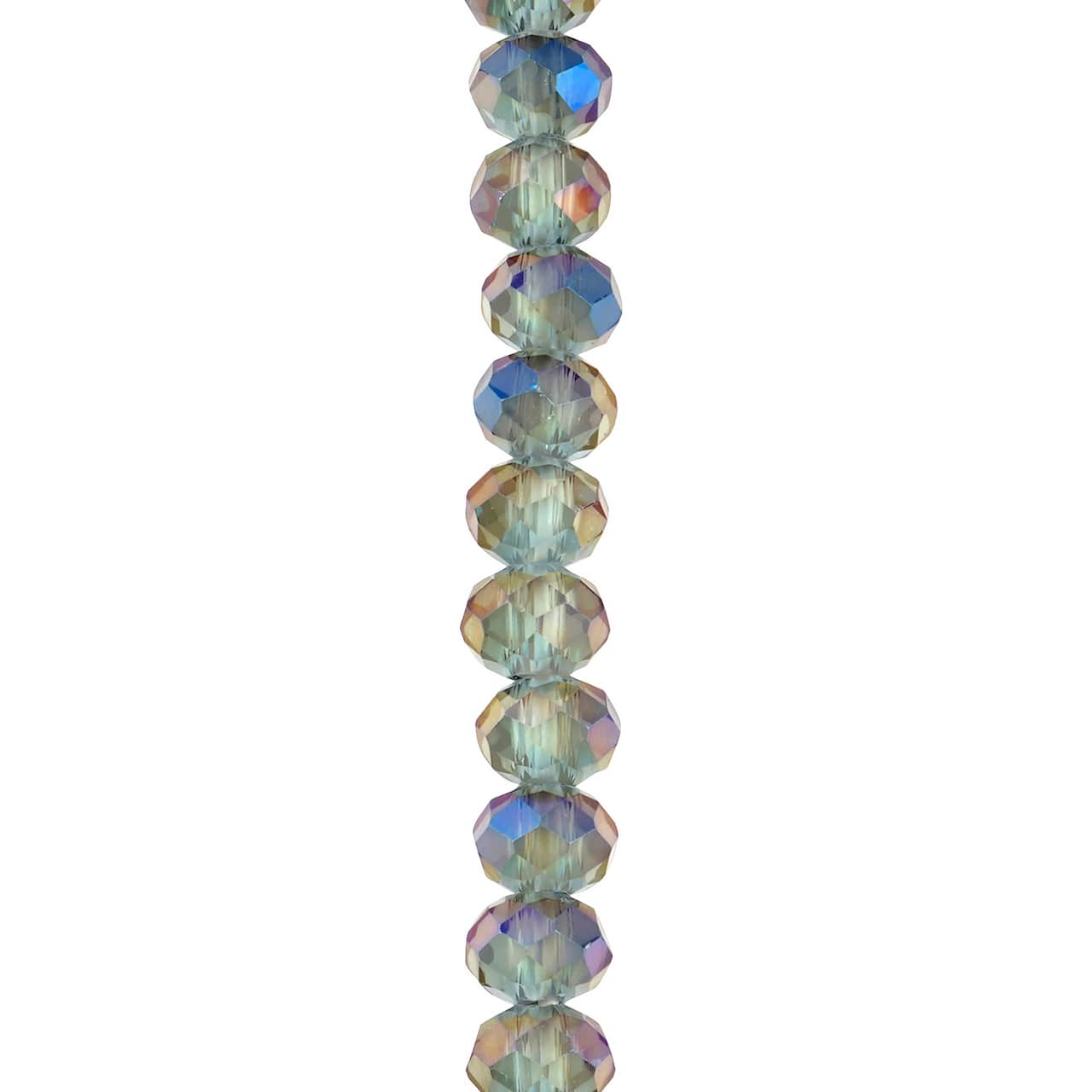 Grey Glass Faceted Rondelle Beads by Bead Landing™
